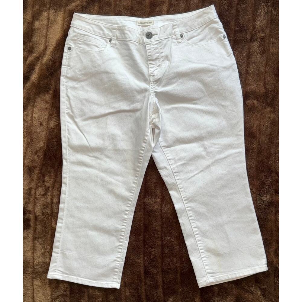 Coldwater Creek 14P White‎ Denim Cropped Jeans in EXCELLENT CONDITION